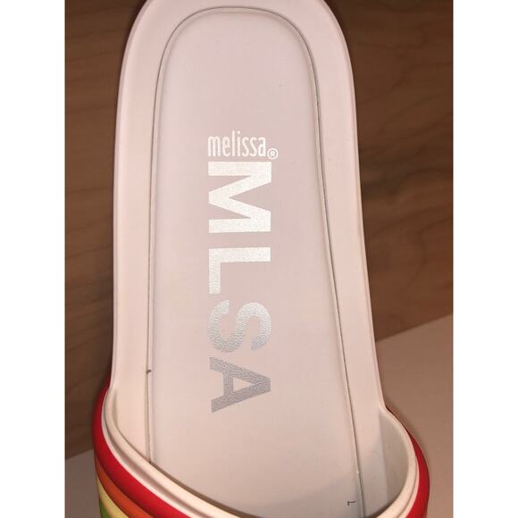 MLSA Melissa Rainbow Striped Beach Slides NEW! US 8, EUR 39 - Picture 5 of 9